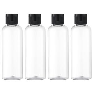 3.4 oz Travel Bottles for Toiletries, 4pcs Travel Containers for Shampoo Tsa Approved, Plastic Empty Travel Size Bottles (100ml, Clear)
