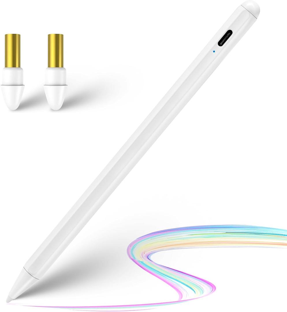 iPad Pencil Pro - 2X Fast Charge Stylus Pen for Apple iPad Pro 11 13 Inch M4, Works for iPad Pro 11", 12.9", 13", White