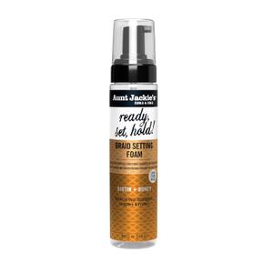 Aunt Jackie's Curls & Coils Braid + Twist Collection Ready, Set, Hold Braid Setting Foam with Extra Firm Hold, 8.5 fl oz