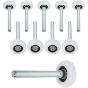 SHUESS 10 Pack Garage Door Roller 1-3/4" Quiet Garage Door Wheels Replacement 3.8 Inch Stem Nylon Rollers for Garage Door, High Load 11 Ball BearingWhite