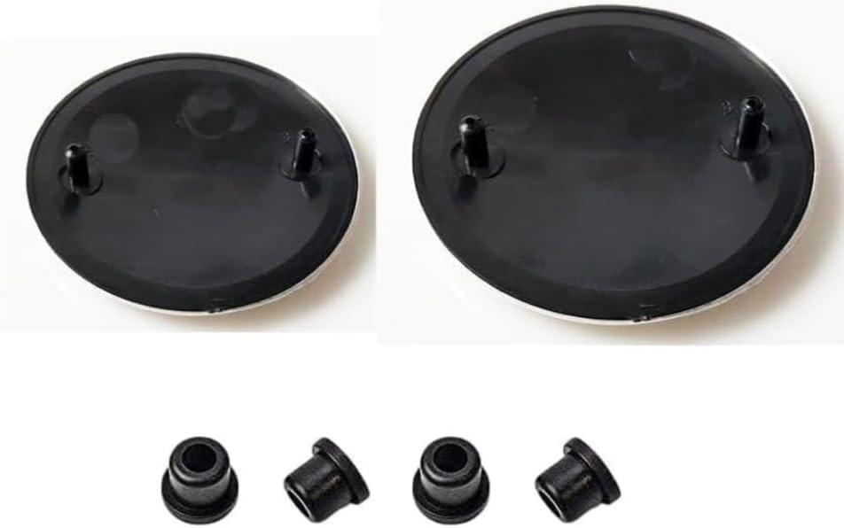 Premium Roundel Blue White Kit - Exact Fit 82mm & 74mm Badges for German Luxury Sedans & SUVs (2000-Present) | High-Gloss Weatherproof Design - with 4 mounting Grommets