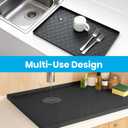 Silicone Sink Mat 19" x 19", Waterproof Kitchen Mat for Sink, Counter and Cabinet