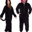 Funziez! Slim Fit Sherpa Adult Onesie - Animal Halloween Costume - Plush One Piece Cosplay Suit for Women and Men X-Large