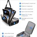 LUGGEX Underseat Carry On Luggage with Wheels, Stylish Lightweight Under Seat Luggage, Soft Sided Personal Item Suitcase for Short Trip (Blue, 16 Inch)
