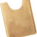 Bathroom Rugs, Ultra Soft Non Slip and Absorbent, Velvet Memory Foam Bath Mat. Contour - Camel Gold