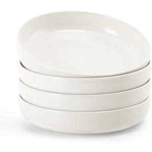 famiware Milkyway 33 oz Bowl Set, Pasta Bowls Set of 4, Salad Bowls Perfect for Your Friend for Housewarming, Thanksgiving, Christmas, White