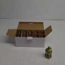 Mini Lantern with Flickering LED Candles Set of 10, Hewory Gold Vintage Decorative Hanging Candle Lanterns for Halloween, Christmas, Wedding Decorations, Party, Table Centerpiece, Battery Included