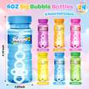 OCHIDO 24 Pcs Bubble Bottles with Wand, Bubbles for Kids Summer Outdoor & Indoor Activity, Bubbles Party Favors for Birthday Party Supplies, Summer Toys Gift, 4oz Bubbles Solution in 6 Colors