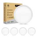 Wembanma 7 Inch Flush Mount LED Ceiling Light - Dimmable Ultra Slim 0.67in Round Flat Ceiling Lamps, 2700K/3000K/4000K/5000K/6000K Selectable LED Lights for Bathroom, Basement, 7 Inch 4Pack White