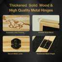 Horse Race Board Game, Foldable Horse Racing Game for Adults with 12 Laser Wooden Horses, 100 Pcs Poker Chips 2 Dice 2 Pack of Cards for Family Game Nights Party Gifts Tabletop Parties(Log)