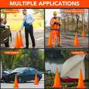 TENKAIWICK 28 Inch 6 Pack Traffic Cones, Collapsible Safety Cones, Multi Purpose Pop-up Cones with Reflective Collar, Orange Cones for Parking lot, Driveway, Driving Training etc