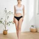 Caterlove Women's Seamless Underwear No Show Stretch Bikini Panties Silky Invisible Hipster 6 Pack (Black, S)
