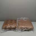 VASAGLE LILEA Collection - Side Table with Charging Station, Round End Table with Fabric Basket, Nightstand with USB Ports, for Living Room, Bedroom, Modern, Matte White and Camel Brown ULET228W01