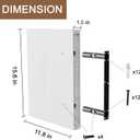 White 12 Inch Deep Floating Shelves Set of 2, Rustic Wood Shelving Live Edge Shelves Display, Bathroom Wall Shelf Decor for Living Room, Kitchen, Office (15.6 in W x 11.8 in D x 1.5 in H)