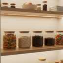 kitchentoolz 1/2Gallon Mason Jar 64oz Wide Mouth Half Gallon Glass Jar with Wooden Lid 2Pack Large Mason Jars for Kitchen Storage, Pantry Organization & Decorative Use