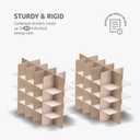 ZOBER Large Christmas Ornament Storage Box - Stores 80 3" Ornaments, With Dividers - With Large Compartment for Figurines, and Accessories, Durable Christmas Containers Holder, 4 Extra Pockets - Gray