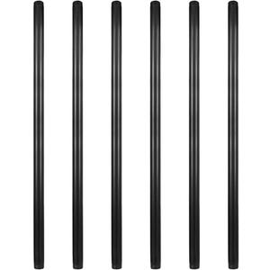 GeilSpace 6 Pack 3/4"  36" Pre-Cut Black Metal Pipe, Industrial Steel Fits Standard Three Quarters Inch Black Threaded Pipes and Fittings - Vintage DIY Industrial Shelving (3/4"  36")