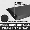 1" Extra Thick Anti Fatigue Floor Mat,Kitchen Mat, Standing Desk Mat  Comfort at Home, Office, Garage - Advanced PU Foam (Black, 30" L x 20" W)