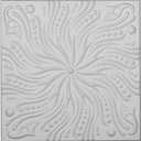 Ekena Millwork CT24X24SW Swirl Ceiilng Tiles, 24"W x 24"H x 5/8"P , Primed