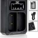 BLX-1 Battery Charger,Dual USB Charger for BLX-1 Battery, Compatible with Olympus OM System OM-1 OM-1 Mark II,Built-in USB Cable and USB-C Input + 40cm Extension Cable