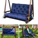 Swing Replacement Cushions for Outdoor: 2-3 Seater Bench Cushion with Ties | Thick Waterproof Patio Swing Cushion with Backrest for Garden Porch Backyard Furniture, 40x40in