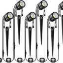 Outdoor LED Landscape Lighting 3W 12V Low Voltage Landscape Lights, 2700K 1800LM Landscape Lights with Transformer IP65 Waterproof, Landscape Spotlights for Garden Yard Lawn Decorative(6 Pack)