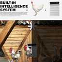 Gardtech Automatic Chicken Door - Solar Powered Coop Door with LCD Display, Timer & Light Sensor & Remote Control (white)