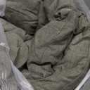 Bedsure Comforter Set Queen Size Grayish Olive Green - Cotton Fabric with Microfiber Inner Fill, PureWoven Comforter Set for All Seasons, 3 Pieces, 1 Comforter (90"x90") and 2 Pillow Cases (20"x26")