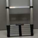 WFLNHB Extension Ladder 6.6ft Aluminum 330lbs, Non-Slip Pad One-Touch Retractable Compact Foldable Extension Ladders, Portable Multi-Purpose Suitable for RV or Outdoor Work, Home, Attic Use