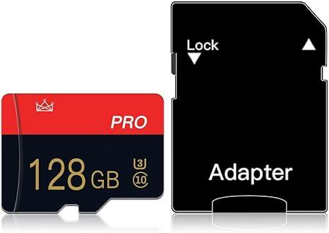 k Micro Memory Card 128GB Class 10 with Adapter High Speed Memory Card for Tablet,Drone
