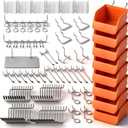 HORUSDY 150 PCS Pegboard Hooks Assortment Kit 15 Types Heavy Duty Pegboard Accessories with Bins Fits 1/8 & 1/4 Inch Pegboard Metal Hooks for Garage, Workshop, and Tool Organization