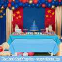 Frienda 12 Pcs Assorted Color Disposable Plastic Tablecloth Rectangle Table Cover Decorative Plastic Disposable Table Cloths for Theme Party Birthday Wedding Picnic Home (Blue Series, 54 x 108 Inch)