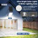 200W Solar Flood Light Outdoor 40000LM 6500K LED Solar Street Light with Remote, IP66 Waterproof Dusk to Dawn Outdoor Security Lighting, 13FT Cable Splitted Solar Powered Lamp for Parking Lot Garage, 1-Pack