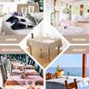 AUSSPVOCT Textured Linen Tablecloth Rectangle 60x104 Water Resistant Spill-Proof Wipeable Beige Table Cloth Wrinkle Free Cloth Dining Table Cover for Birthday Farmhouse Kitchen Wediing Party Decor