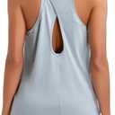 RUNNING GIRL Racerback Running Yoga Athletic Tank Tops for Women, Sleeveless Workout Tank Tops Woman Tennis Shirts (Gray, S)