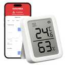 SwitchBot Thermometer Hygrometer, Bluetooth Indoor Humidity Meter for Home, Temperature Sensor with App Control, Large LCD Display, Notification Alerts, 2-Year Data Storage Export (SwitchBot Meter Plus 1 pack, white)