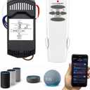 Universal Smart WiFi Ceiling Fan Remote Control Kit, Compatible with Alexa, Google Assistant and Smart Life App, No Hub Required R28 HD5 WiFi kit DIMMER