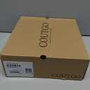 Coutgo Women's Square Toe Ankle Boots Chunky Block Heel Side Zipper Booties Faux Suede Winter Shoes (9, Khaki)