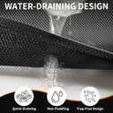 Front Door Mat 24''x36'', Drainage Heavy Duty Dirt Trapping Non-Slip Doormats, Outdoor Rubber Floor Mats, Restaurant Commercial Kitchen Industral Pool Entrance Bar Wet Area, Black