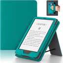 Lainergie Kindle Case 6 Inch for New 6" Kindle (11th Generation, 2024/2022 Release), Slim PU Leather Smart Shell Cover for Kindle Basic with Stand, Hand Strap, Auto-Wake/Sleep, Jade