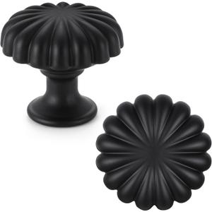 10 Pack Matte Black Cabinet Knobs for Kitchen Cabinets and Dresser DrawersZinc Alloy Hardware Handles PullsVintage Cupboard Drawer Knob