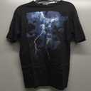 LIGHTNING Thunder and Lightning and Bolt Storm Cloud Strikes T-Shirt (Small, Black)