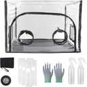 ACover Large Still Air Box Mushroom, Mushroom Grow Bag Kit Mycology Fume Hood Propagation Stations Grow Kit Monotub Kit Mushroom Planting Bag Tent for Spores Horticulture Supplies,31.5x 20.5x 20.5inch
