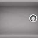 BLANCO 441770 Bowl Diamond Silgranit Super Single Undermount Kitchen Sink, 33.5" L X 18.5" W X 9.5" D, Metallic Gray