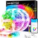 DAYBETTER 65.6Ft Smart Led Lights,2835 RGB Led Strip Lights Kits with Remote, App Control Timer Schedule Led Music Strip Lights(2 Rolls of 32.8ft)
