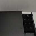 Deco Brothers Vertuoline Pod Holder Drawer with Adjustable Divider, Compatible with Nespresso 40 Small or 20 Large Capsules Coffee Bar Station, Wood Top Stand with Side Storage for Accessories, Black