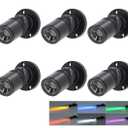 5V LED Mini Spotlights Colorful - Dimmable 1.5W 150lm Tiny Spotlights for Displays with Wireless Dimmer - Pack of 6