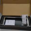 Glass Shelves for Wall, Chrome Stainless Steel & Tempered Glass Glass Shelf for Bathroom, Shelf Sink Over Toilet Bathroom Organizer (16-inch, Polished) (16 with Railing)