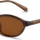 2 x Retro Oval Sunglasses for Women fashions Lightweight Narrow Shades Womens Cute Small Cat Eye Sunglasses (1)