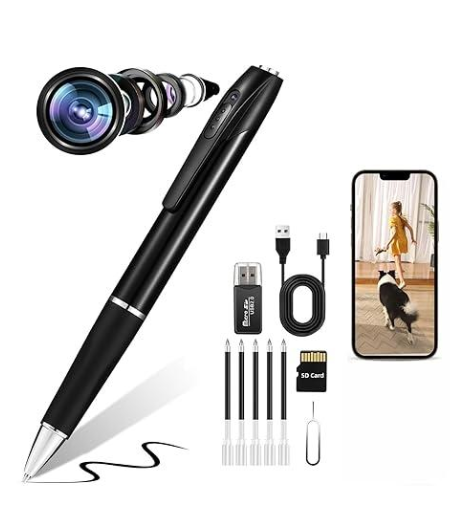 FANGJIE 1080P Mini Hidden Camera Pen,Long Battery Life, Easy to Use, Nanny Cam Mini Security Cameras,Pen Camera for Capture Every Moment【2025 Upgrade】